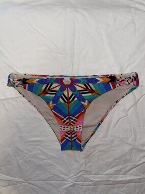 Mara Hoffman Tribal Print Bikini Bottoms, Size Medium